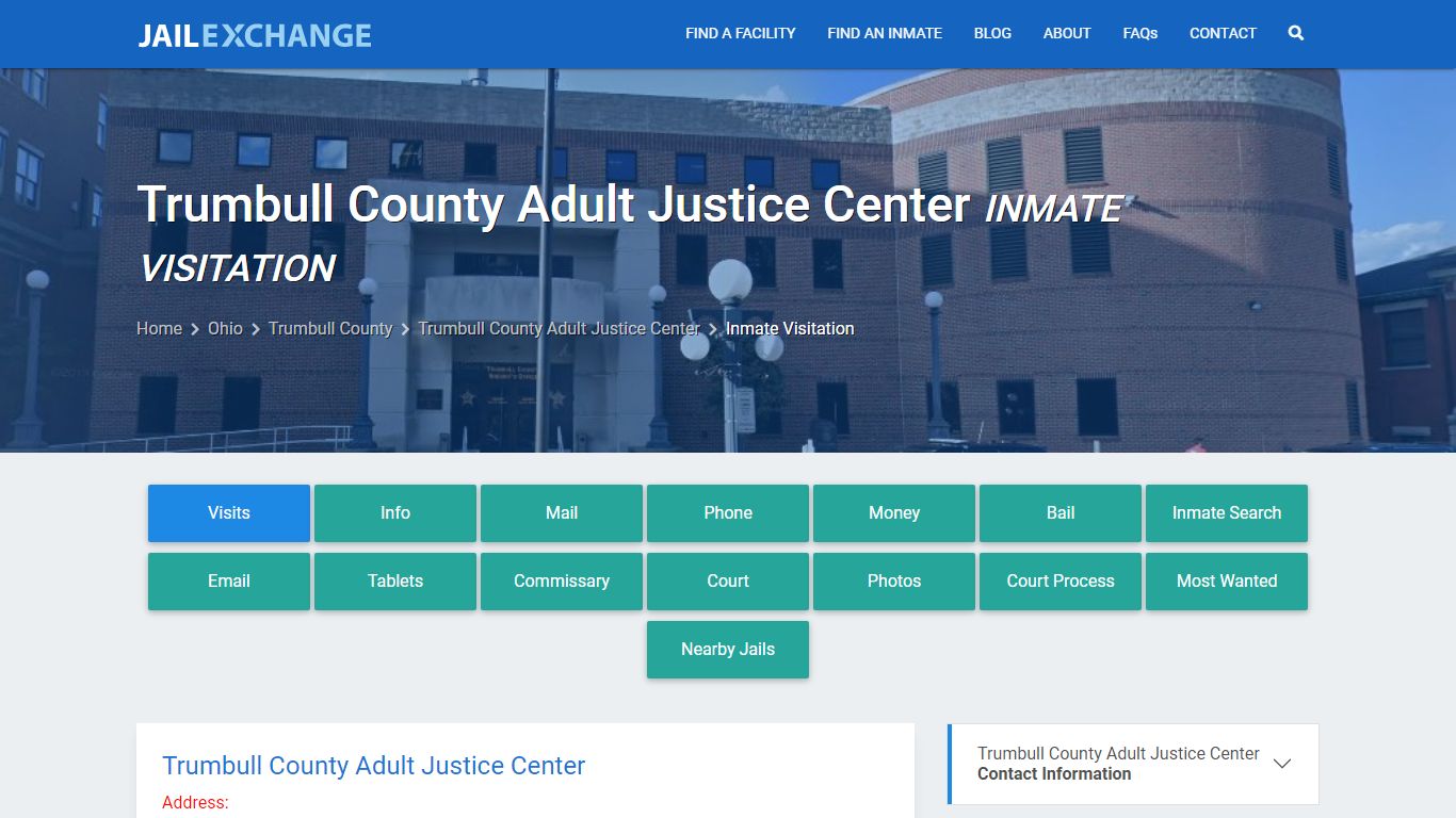 Trumbull County Adult Justice Center Inmate Visitation - Jail Exchange